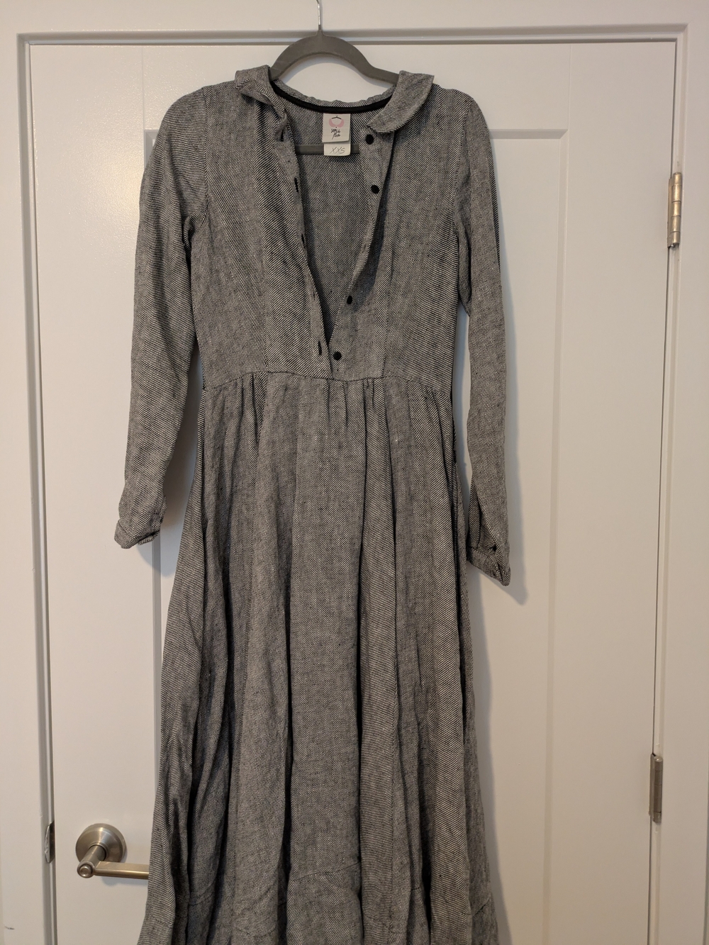 Son de Flor Collared Midi Dress, Linen